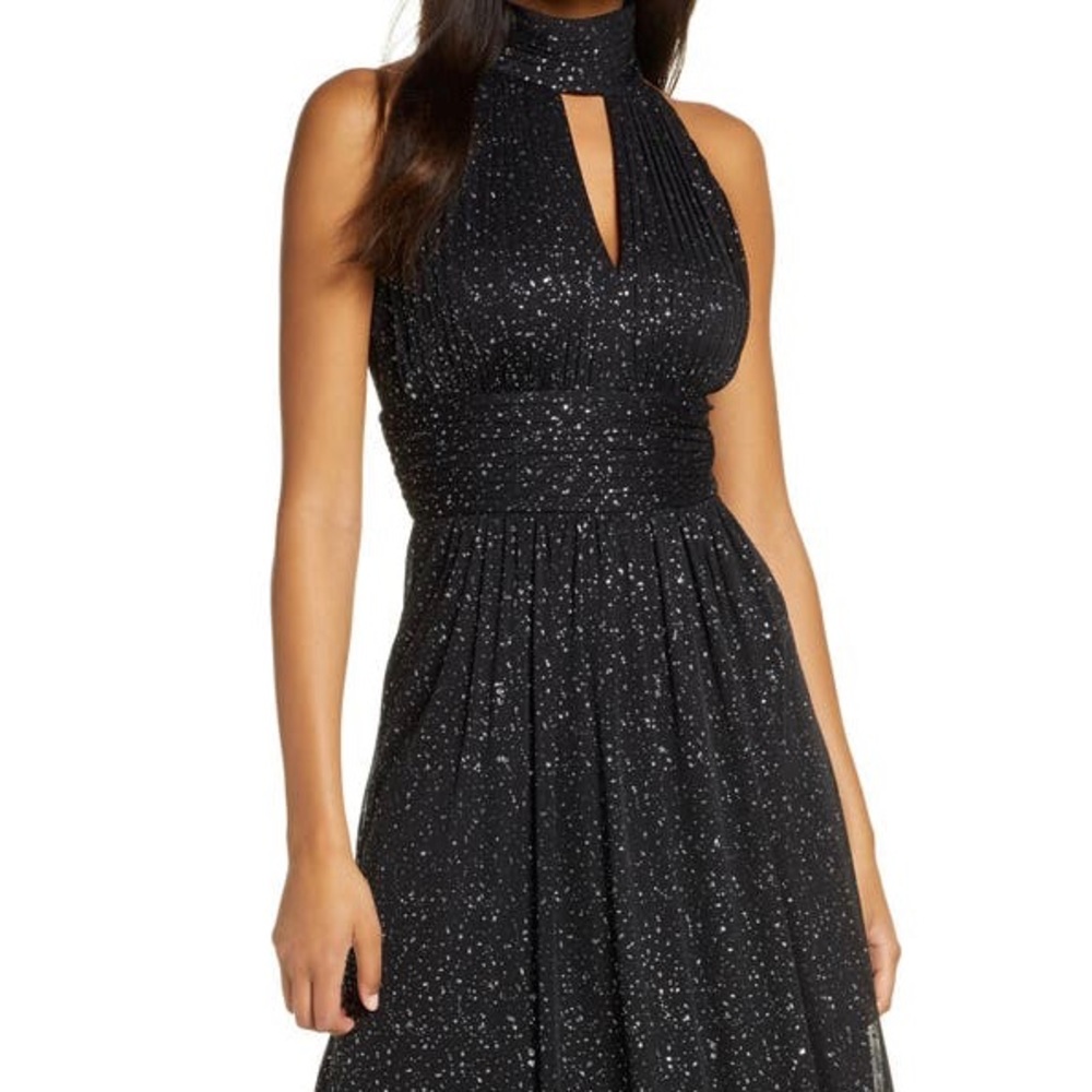 Eliza J NWT size 2 
Glitter Detail Halter
Neck Evening Gown - Picture 4 of 7
